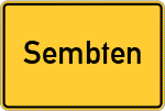 Place name sign Sembten