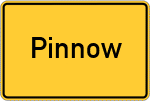 Place name sign Pinnow, Niederlausitz