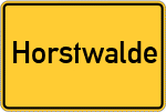 Place name sign Horstwalde