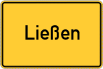 Place name sign Ließen