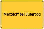 Place name sign Merzdorf bei Jüterbog