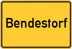 Place name sign Bendestorf