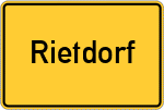 Place name sign Rietdorf