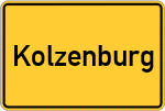 Place name sign Kolzenburg