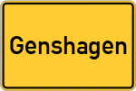 Place name sign Genshagen