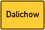 Place name sign Dalichow