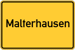 Place name sign Malterhausen