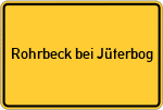 Place name sign Rohrbeck bei Jüterbog