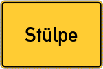 Place name sign Stülpe