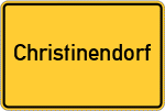 Place name sign Christinendorf