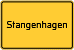 Place name sign Stangenhagen