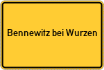 Place name sign Bennewitz bei Wurzen