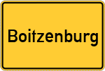 Place name sign Boitzenburg