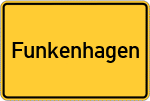 Place name sign Funkenhagen