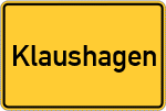 Place name sign Klaushagen