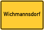 Place name sign Wichmannsdorf, Uckermark