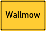 Place name sign Wallmow