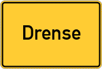 Place name sign Drense