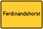 Place name sign Ferdinandshorst
