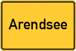 Place name sign Arendsee