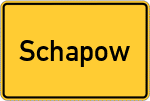 Place name sign Schapow