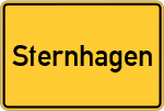 Place name sign Sternhagen