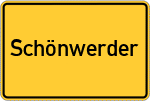 Place name sign Schönwerder
