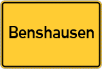 Place name sign Benshausen