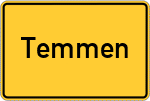 Place name sign Temmen