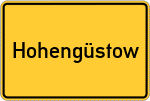 Place name sign Hohengüstow