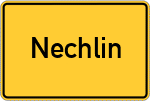 Place name sign Nechlin