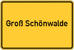 Place name sign Groß Schönwalde