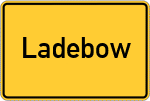 Place name sign Ladebow