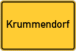 Place name sign Krummendorf