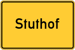 Place name sign Stuthof