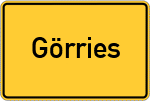 Place name sign Görries