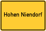 Place name sign Hohen Niendorf