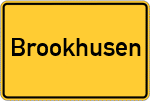 Place name sign Brookhusen