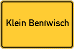 Place name sign Klein Bentwisch