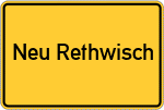 Place name sign Neu Rethwisch