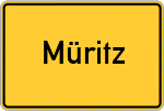 Place name sign Müritz