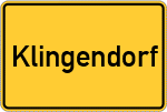Place name sign Klingendorf