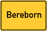 Place name sign Bereborn