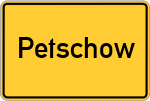 Place name sign Petschow