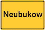 Place name sign Neubukow