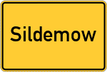 Place name sign Sildemow