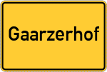 Place name sign Gaarzerhof