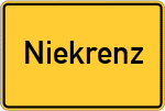 Place name sign Niekrenz