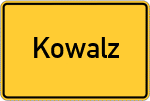 Place name sign Kowalz