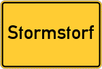 Place name sign Stormstorf